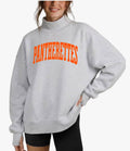 Mock Neck Sweatshirt Oversized Cloud Fleece Lined Turtleneck Sweatshirts with Pockets