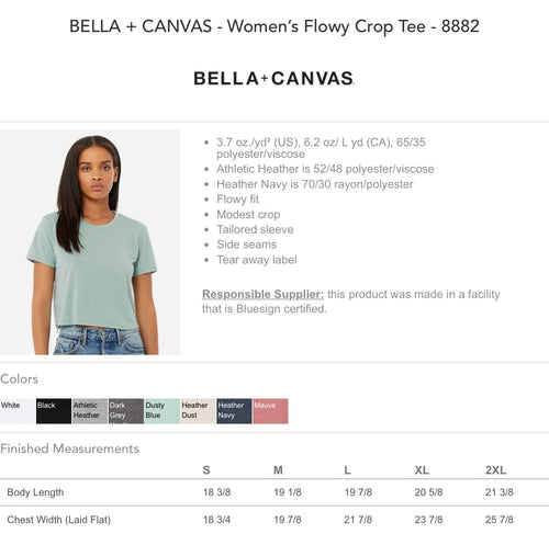BELLA + CANVAS
Women’s Flowy Crop Tee